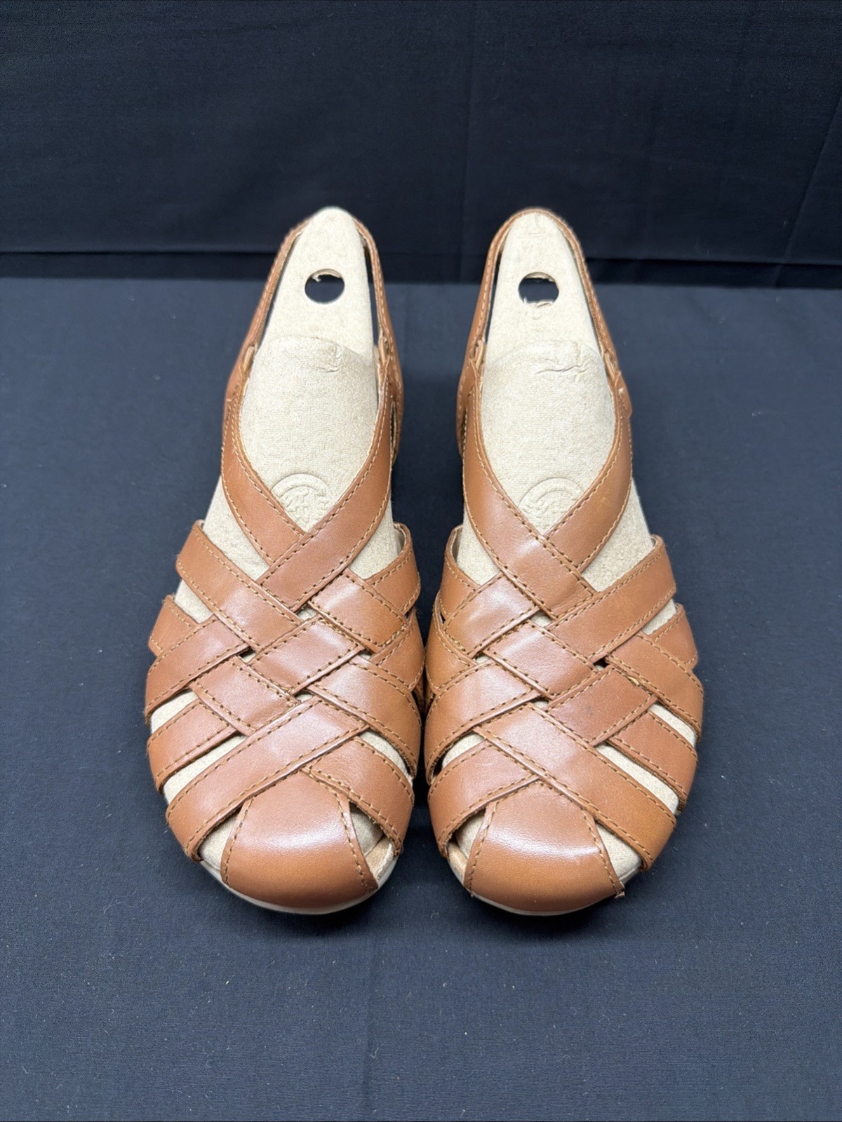Earth Black Berri Woven Casual Round Toe Slip-On Light Brown Size 9 New In Box